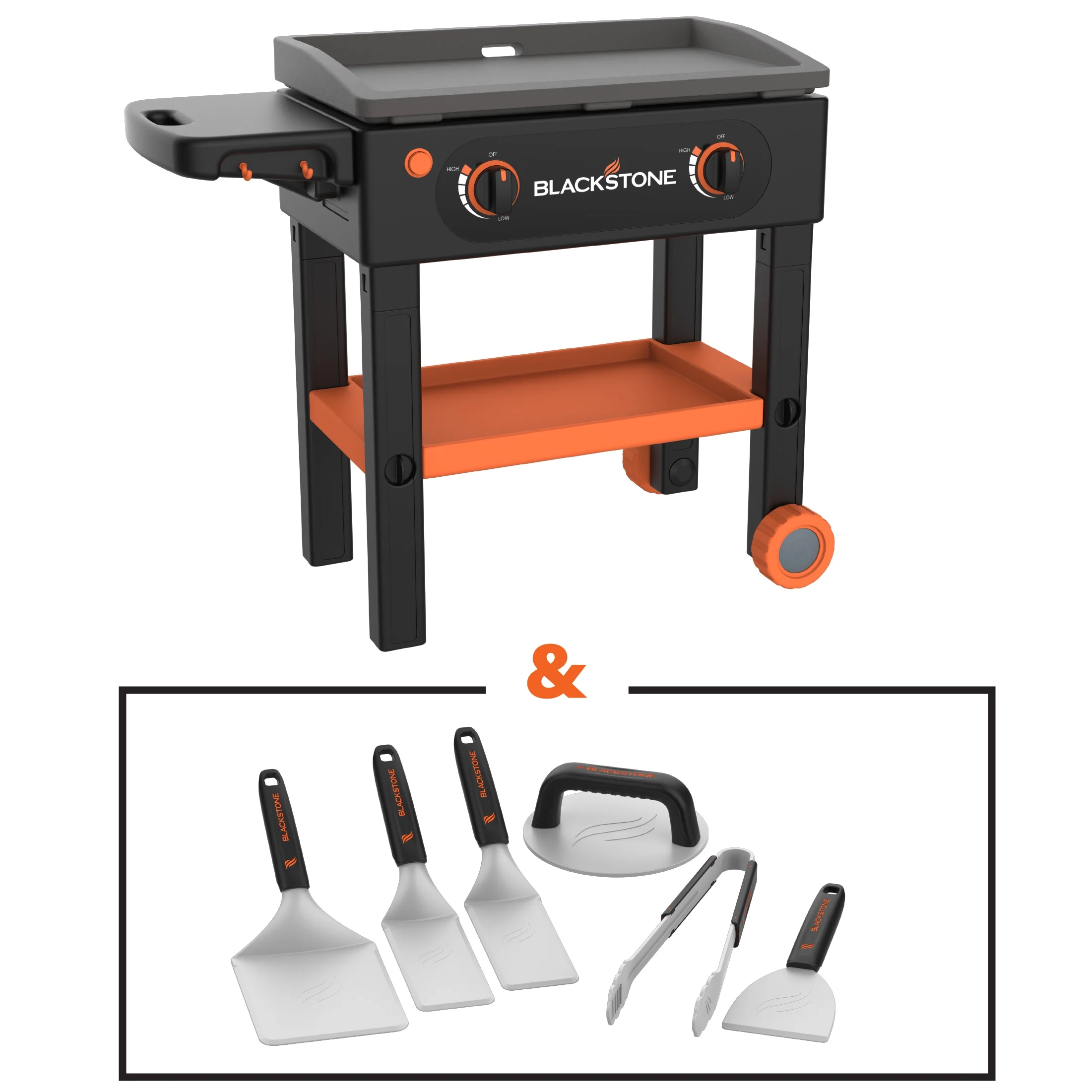 Blackstone My First Griddle Toy Play Set with Plastic Cooking Utensils, 7-Piece
