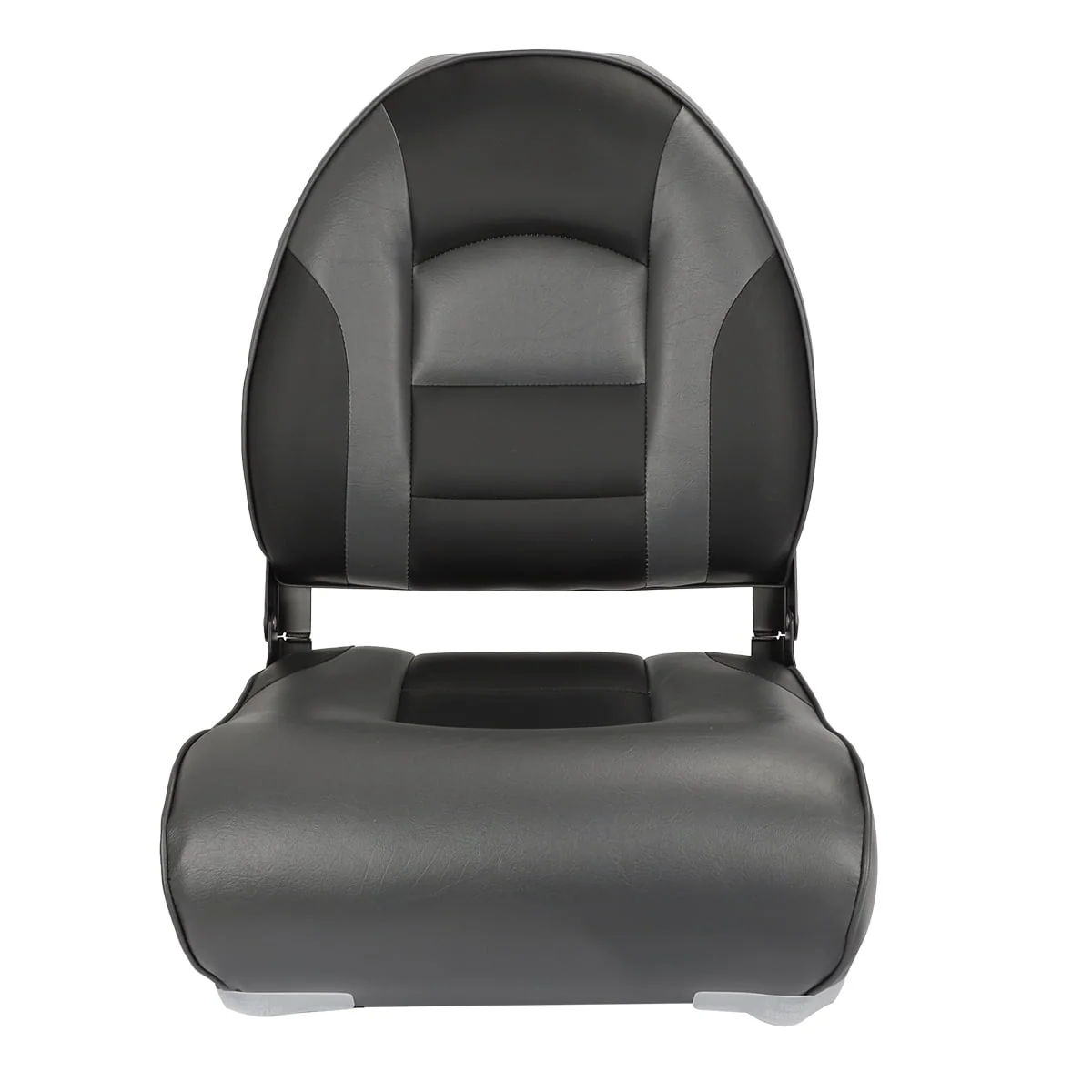 NORTHCAPTAIN S1 Pro Premium High Back Folding Boat Seat,Stainless Steel Screws Included,Charcoal/Black(2 Seats)