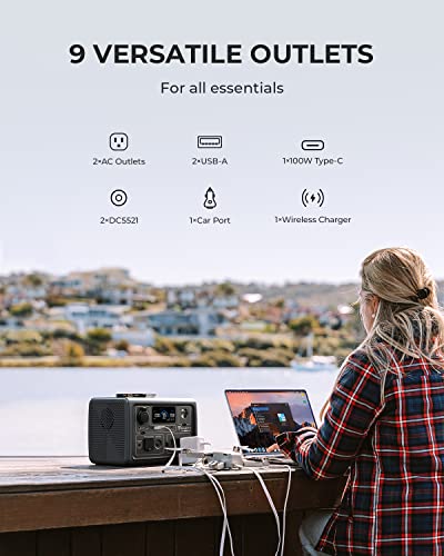 BLUETTI Portable Power Station EB3A and B80 External Battery Module, Expand to 1074Wh LiFePO4 Battery Backup w/ 2 600W AC Outlets, Solar Generator for Outdoor Camping, Road Trip