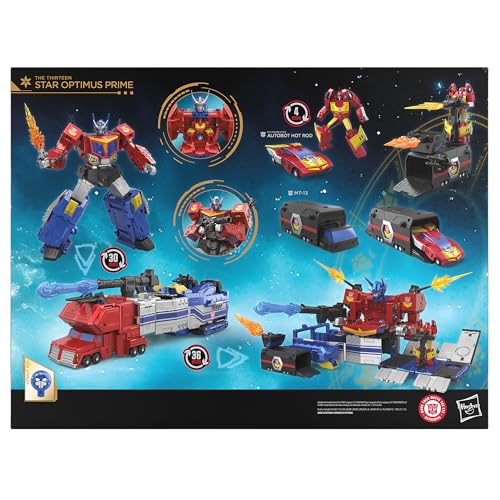 Transformers Age of The Primes Titan Class The Thirteen Star Optimus Prime, 15-inch Converting Action Figure, Robot Toys for Ages 15+