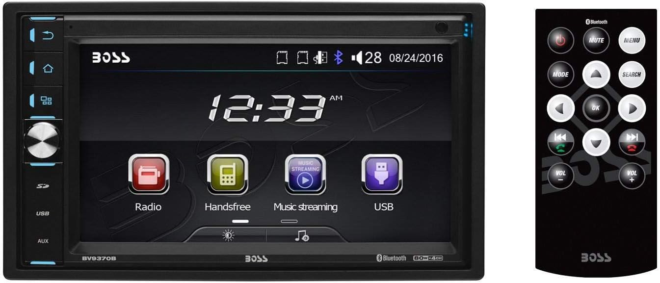 BOSS Audio Systems BV9370B Car Stereo + Double DIN Install Kit - Bluetooth Audio/Hands-Free Calling, 6.5 Inch Touchscreen LCD Monitor, AM/FM Radio Receiver