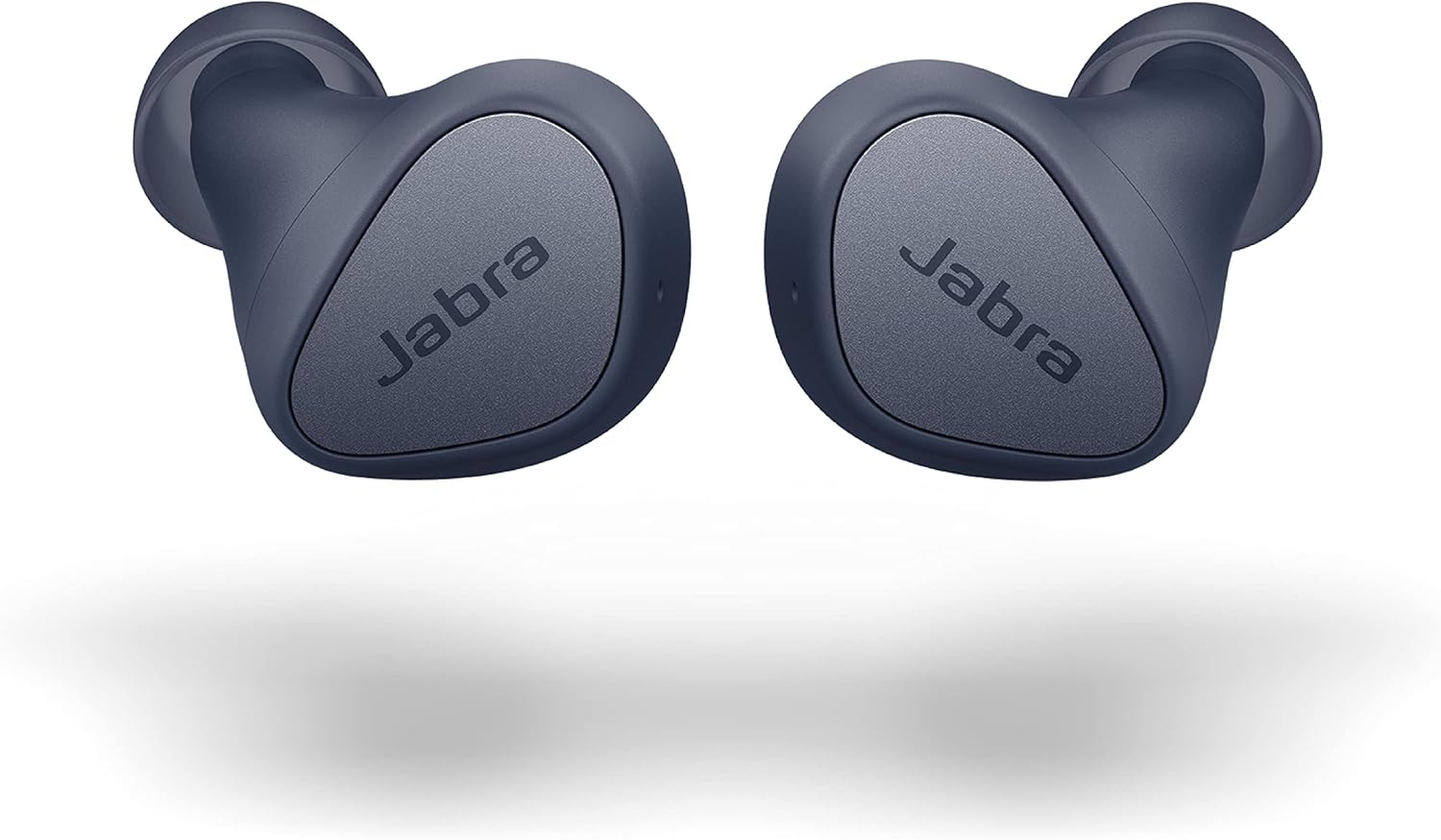 Jabra Elite 3 in Ear Wireless Bluetooth Earbuds – Noise Isolating True Wireless Buds with 4 Built-in Microphones for Clear Calls, Rich Bass, Customizable Sound, and Mono Mode - Navy Pack of 2