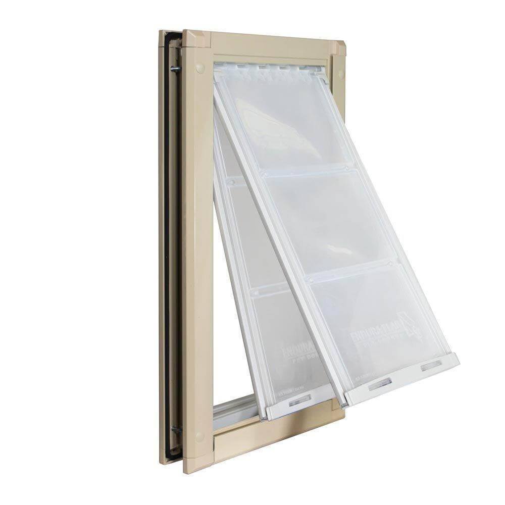 Endura Flap Door Mount Pet Door Medium / Double Flap / Tan