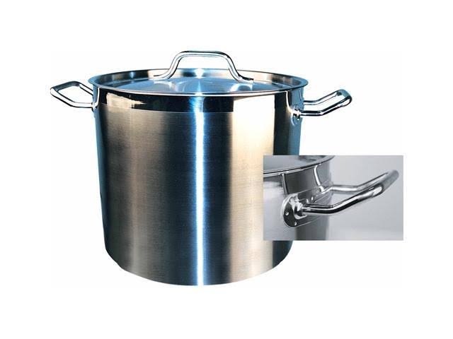 Winco SST-60 Stainless Steel Stock Pot 60 qt with Cover