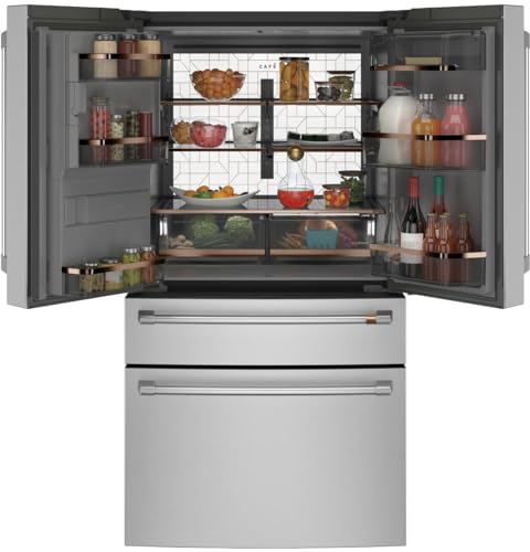 Cafe CVE28DN 36 Inch Wide 27.8 Cu. Ft. Energy Star Rated French Door Refrigerator with Convertible Drawer -