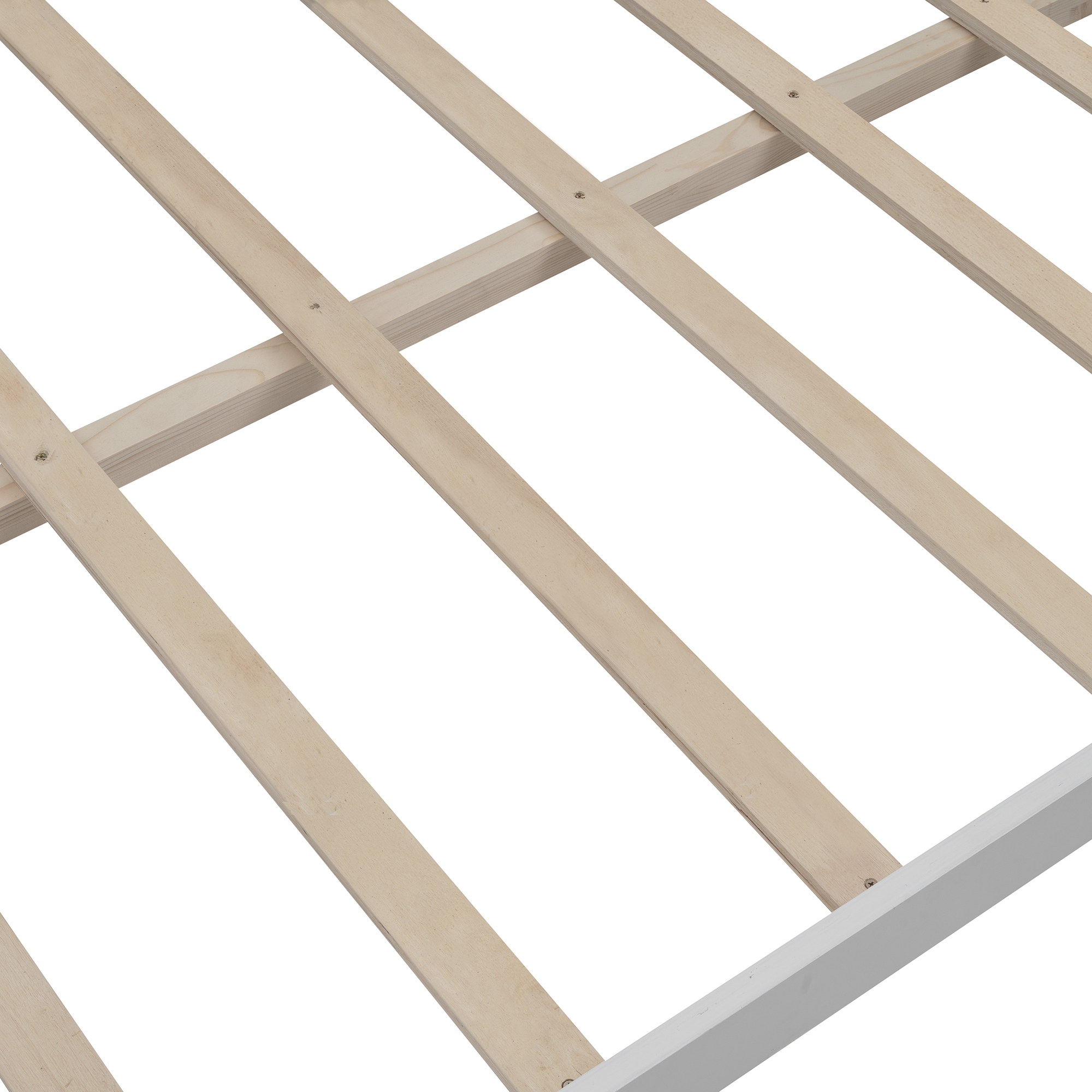 Dawn Whisper Wooden Full Size Daybed with Clean Lines, White