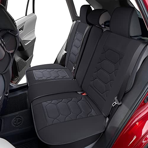 OASIS AUTO Toyota RAV4 Accessories Seat Covers 2013-2025 Custom Fit Leather Cover Protector Cushion for RAV-4 (Sport Front Pair, Black&Gray)