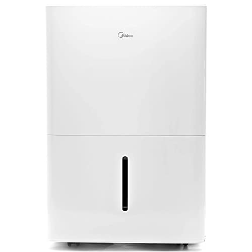 Midea Cube Dehumidifier with Pump and Drain Hose - 35 Pint Smart Dehumidifier for Basement and Spaces up to 3,500 Sq. Ft. with Timer, Humidity Control, Energy Star Rated, Washable Filters, Grey