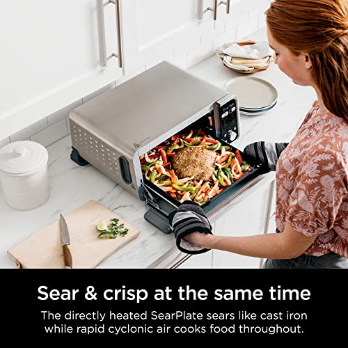 Ninja Foodi Smart 13-in-1 Dual Heat Air Fry Countertop Oven, Dehydrate, Reheat, Smart Thermometer (Renewed)