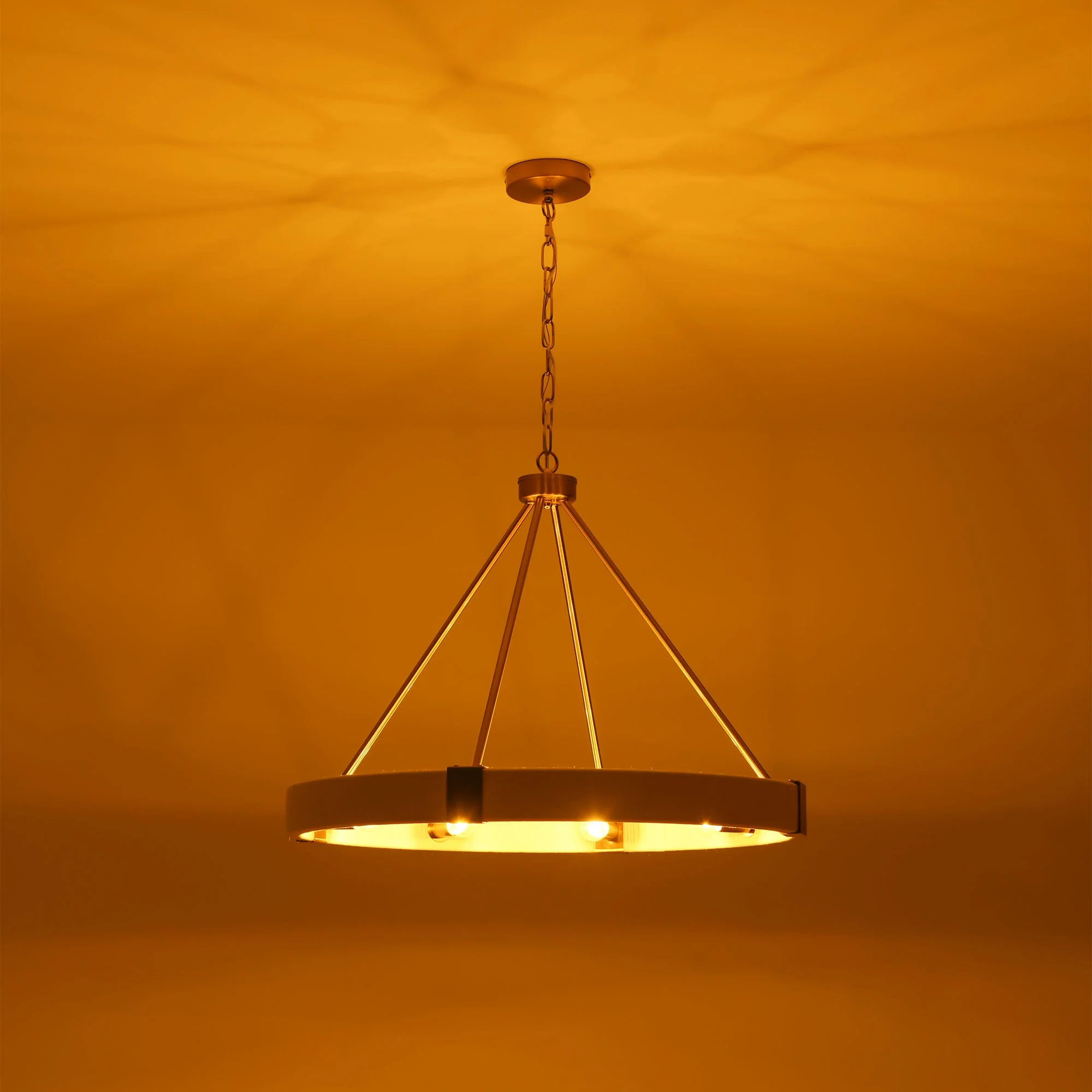 Velroa 8-Light Dimmable Fabric Boho Ring Chandelier (27)