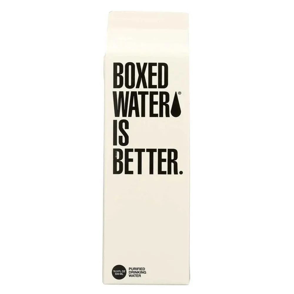 Boxed Water Is Better Purified Drinking Water, 16.9 Fluid Ounce -- 24 per Case.