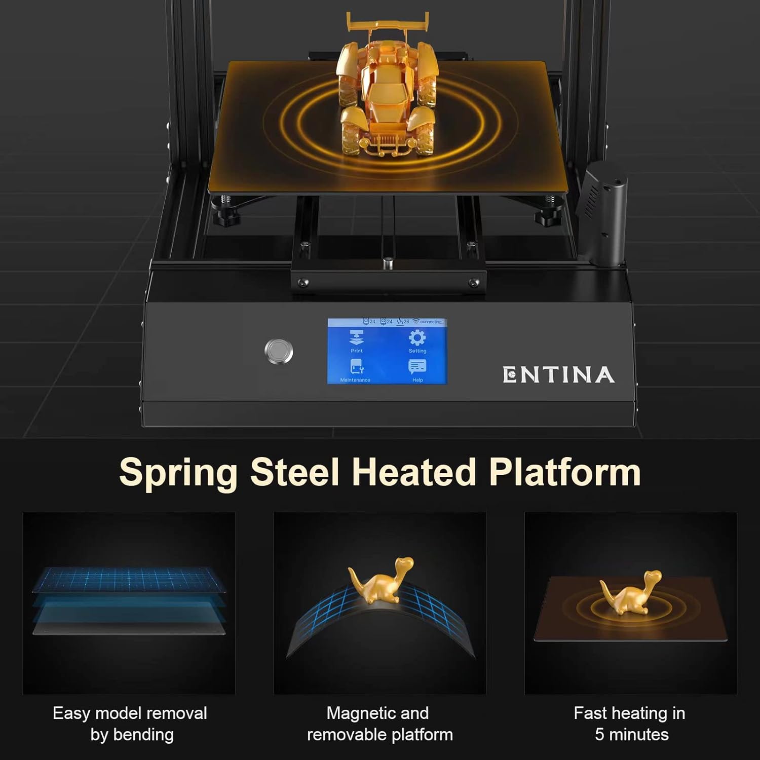X40 IDEX 3D Printer, Independent Dual Extruder 3D Printer with TMC2208 Silent Driver, 4.3" Touch Screen, PEI Spring Steel Magnetic Platform, Built-in Camera, Wi-Fi Cloud Printing 300x300x400mm