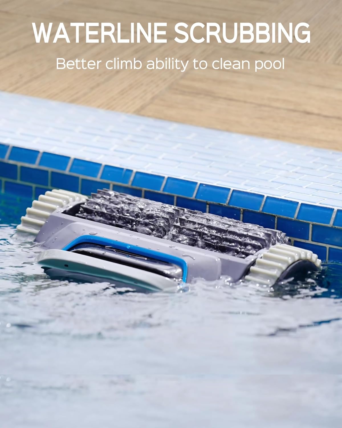 (2024 New) WYBOT S1 Premium Wall Climbing Cordless Pool Vacuum, Robotic Pool Cleaner Pool Robot with Smart Mapping, Powerful Suction, APP Mode, 180mins Runtime, Fast Charing Fit for Inground Pools