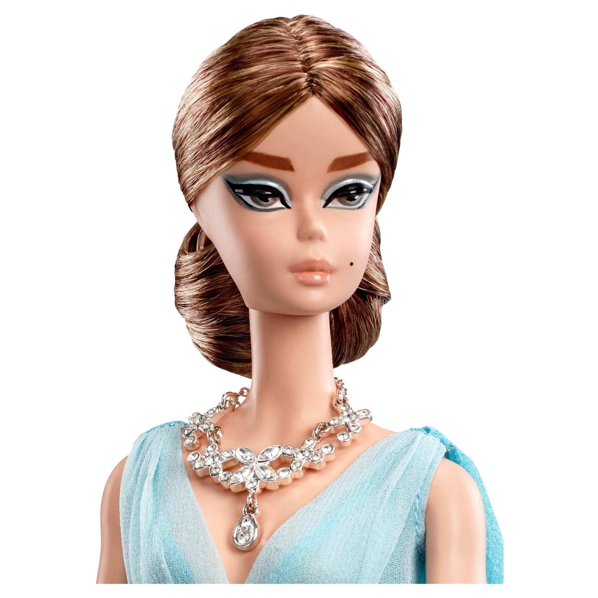Barbie Fashion Model Collection - Blue Chiffon Ball Gown Doll