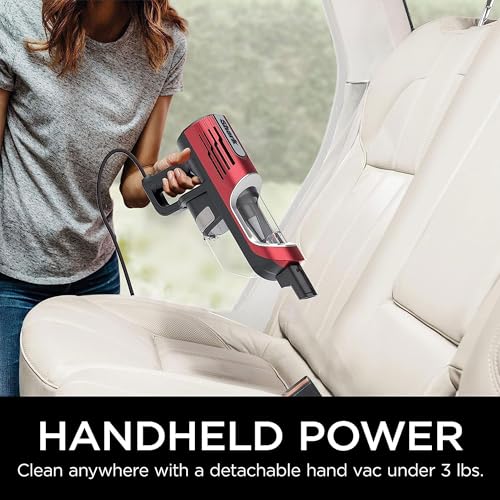 Shark QS600Q Ultralight Pet Pro Corded Stick Vacuum with PowerFins & Self-Cleaning Brushroll, Converts to Hand Vacuum, Pet Power Brush, Pet Crevice & Upholstery Tools