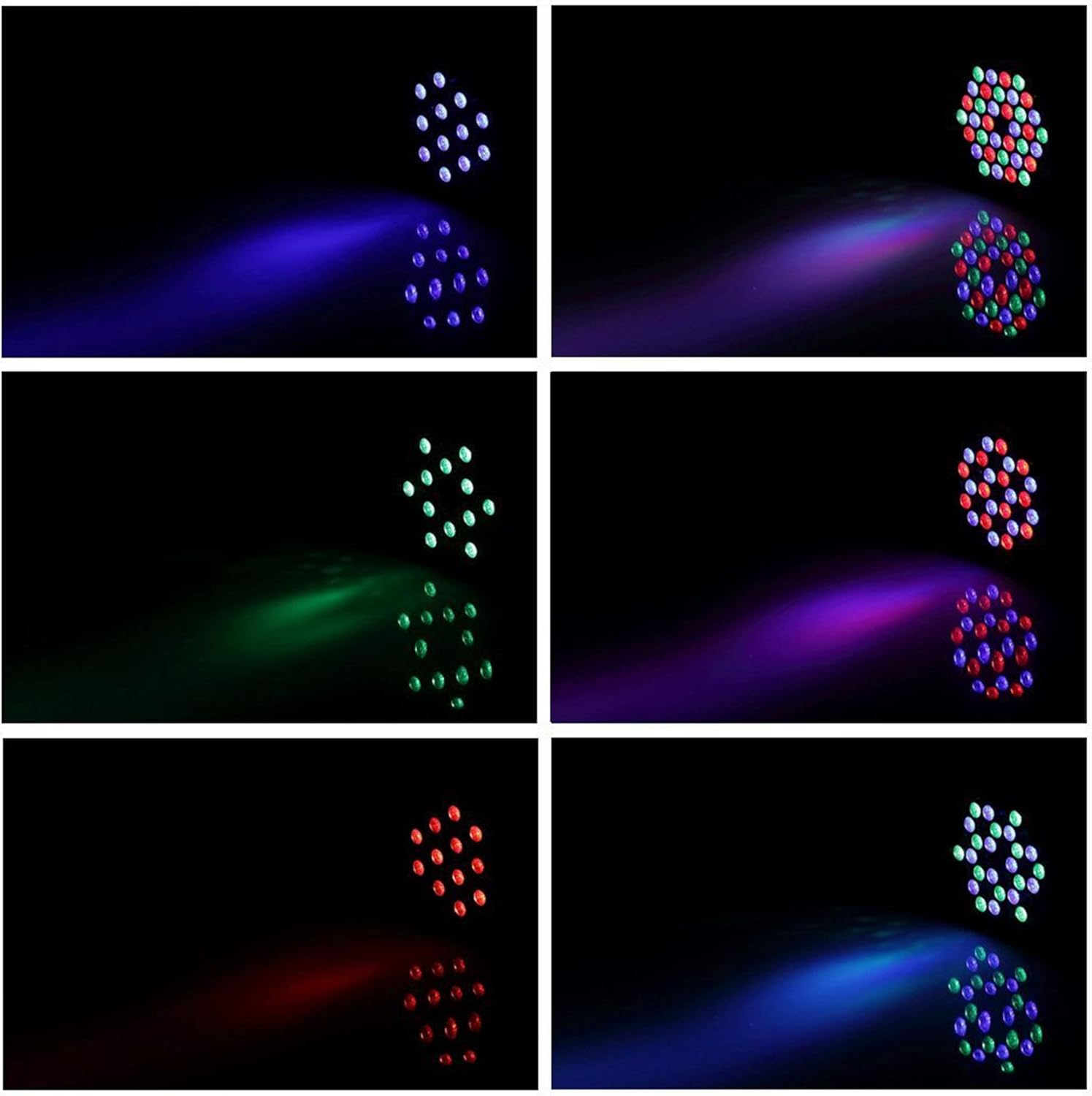 CO-Z LED Stage Lights DMX, 8 pcs 18x3W RGB Par Can Lights Package with Remote Controller Sound Activated Stage Effect Lighting for Party DJ Dance Church Wedding Home Uplighting