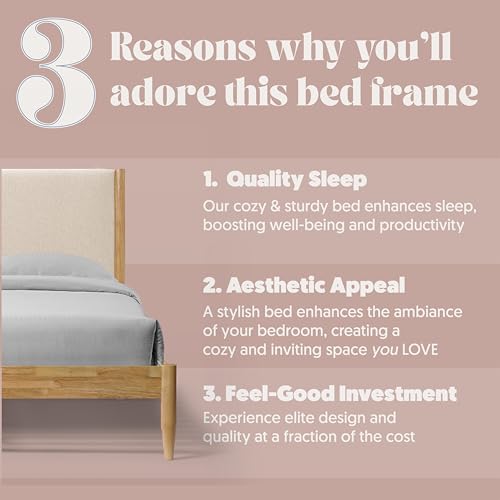 DG Casa Reign Queen Bed Boucle Platform, A2-Taupe