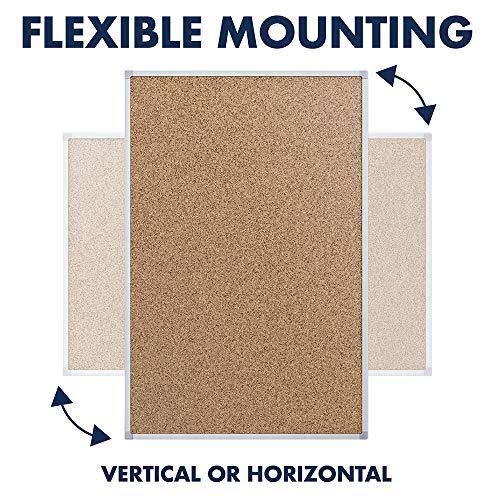 Mead Cork Bulletin Board 96 x 48 Silver Aluminum Frame