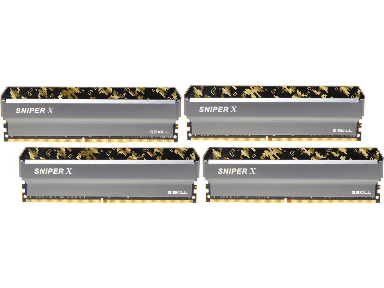 G.SKILL 64GB (4x16GB) Sniper x DDR4 PC4-28800 3600MHz Desktop Memory Model F4-3600C19Q-64GSXKB
