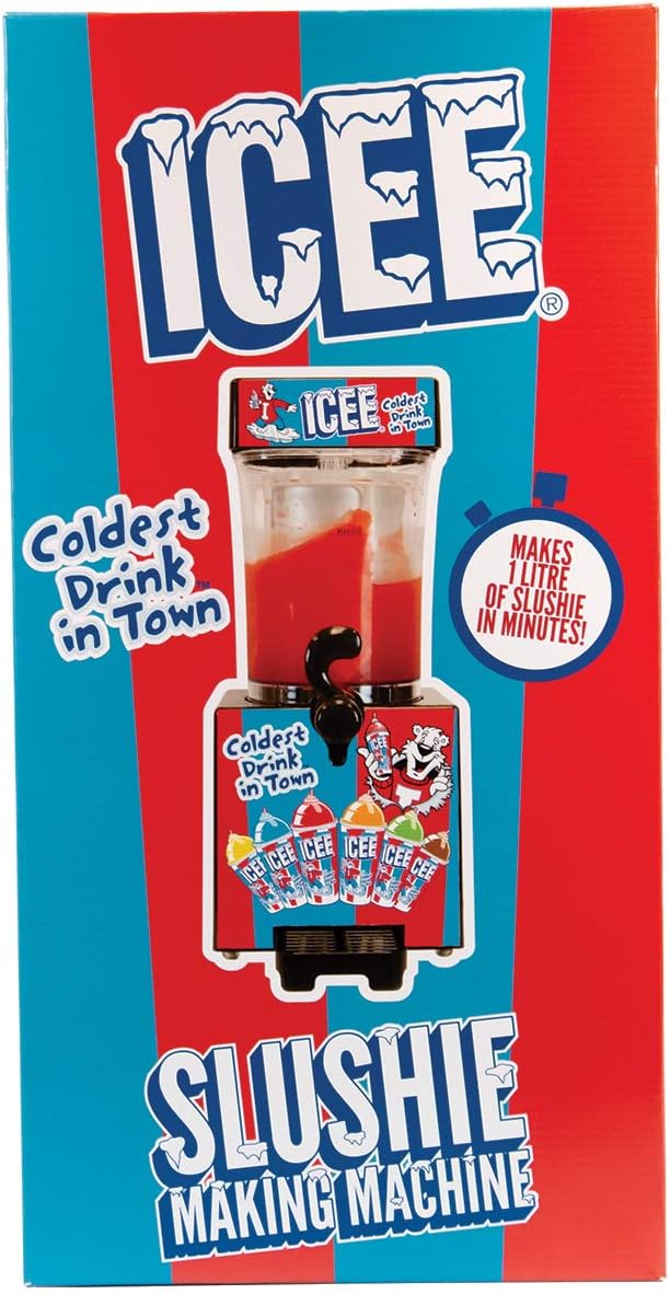 iscream Genuine ICEE Brand Counter-Top Sized ICEE Slushie Maker - Spins Your Pre-Chilled Ingredients with Your Ice into ICEE Slushies!