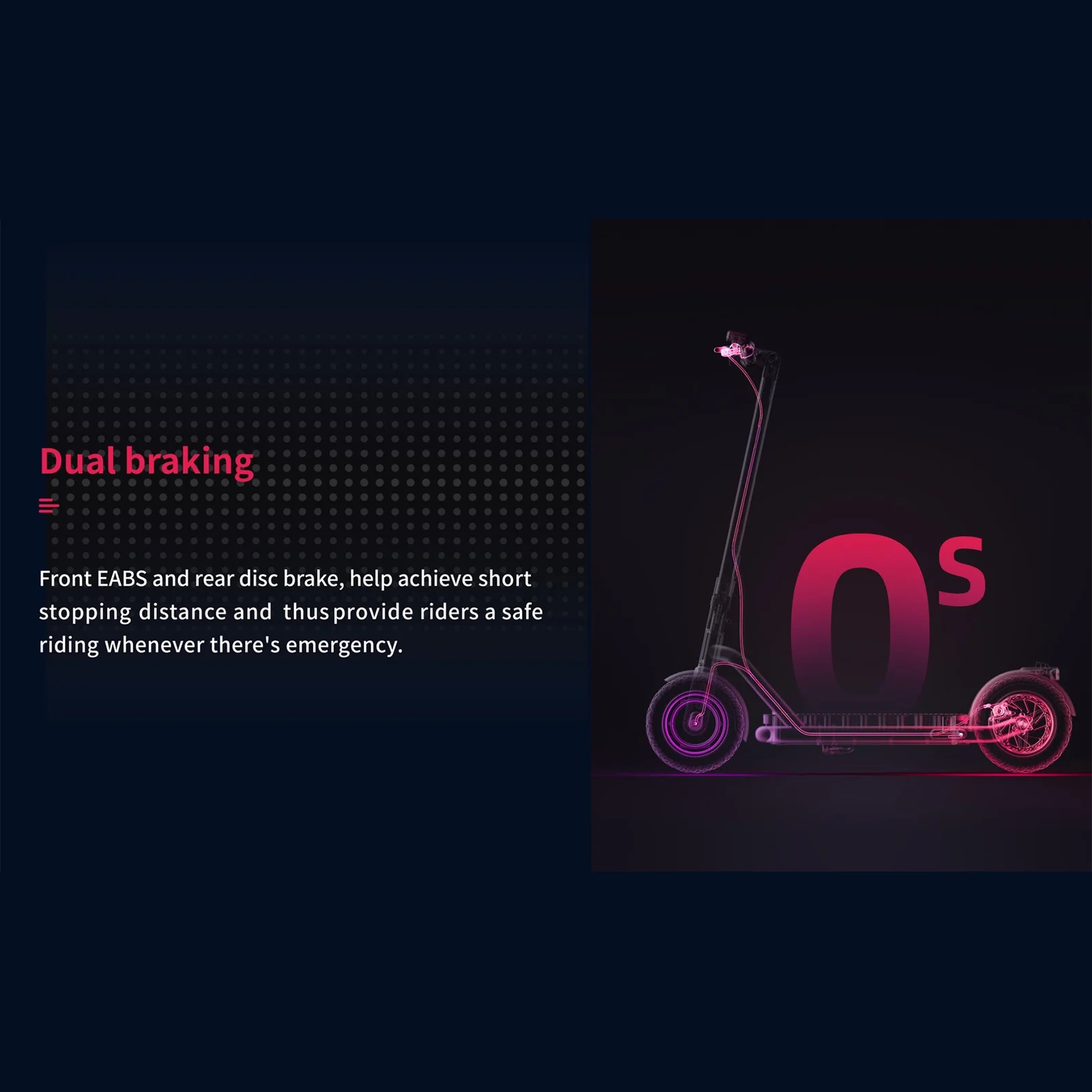 Pristin NAVEE N65 Electric Scooter 500W Motor, 10'' Tires, Dual-braking Commute and Travel