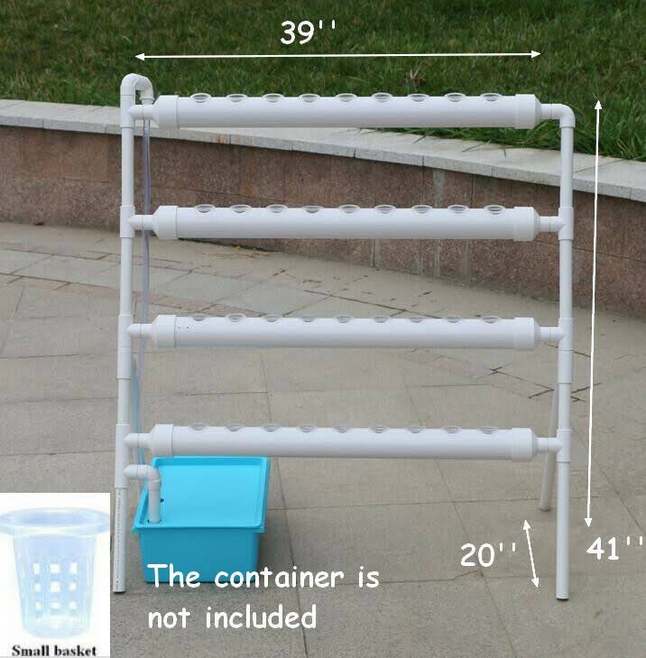 Ladder-Style Hydroponic Site Grow Kit 36 Holes Garden System Vegetable