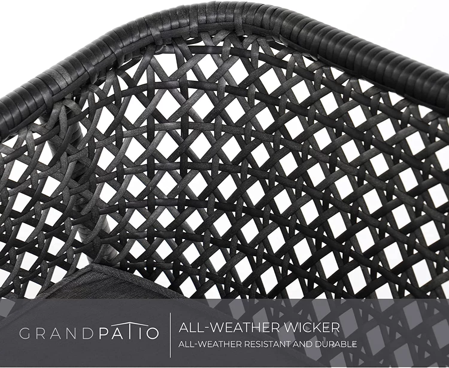 Grand Patio 3-Piece Patio Furniture Small Sectional Sofa Set All-Weather Wicker Conversation Set for Outdoor Garden Backyard with Cushions, Side Table, Gray