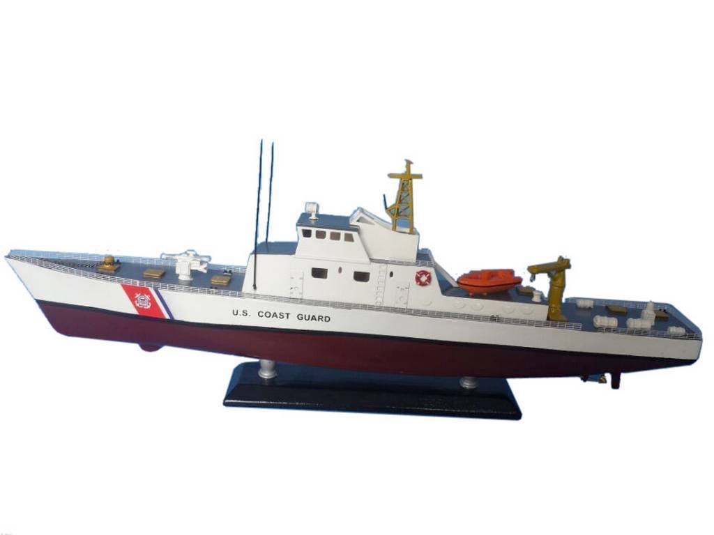 Hampton Nautical USCG Coastal Patrol Boat 18 - United States Wooden Model Boat - Limited Edition