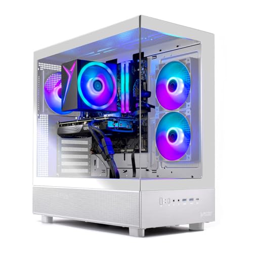 Skytech Blaze4 Mini Gaming PC Desktop, Ryzen 7 5700 3.7 GHz (4.6GHz Turbo Boost), NVIDIA RTX 4060 8GB GDDR6X, 1TB SSD, 16GB DDR4 RAM 3200, 650W Gold PSU, Wi-Fi, Win 11 Home