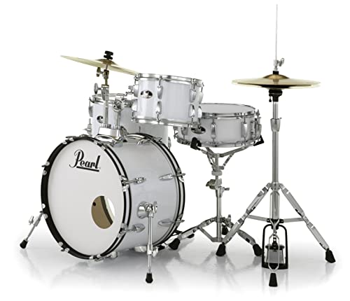 Pearl Roadshow Drum Set 4-Piece Complete Kit with Cymbals and Stands, Charcoal Metallic (RS584C/C706)