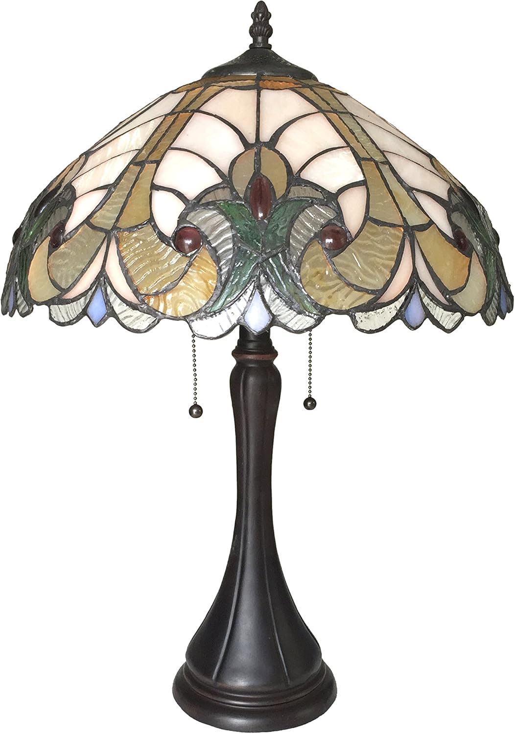 Tiffany-Style 2 Light Victorian Table Lamp 16" Shade