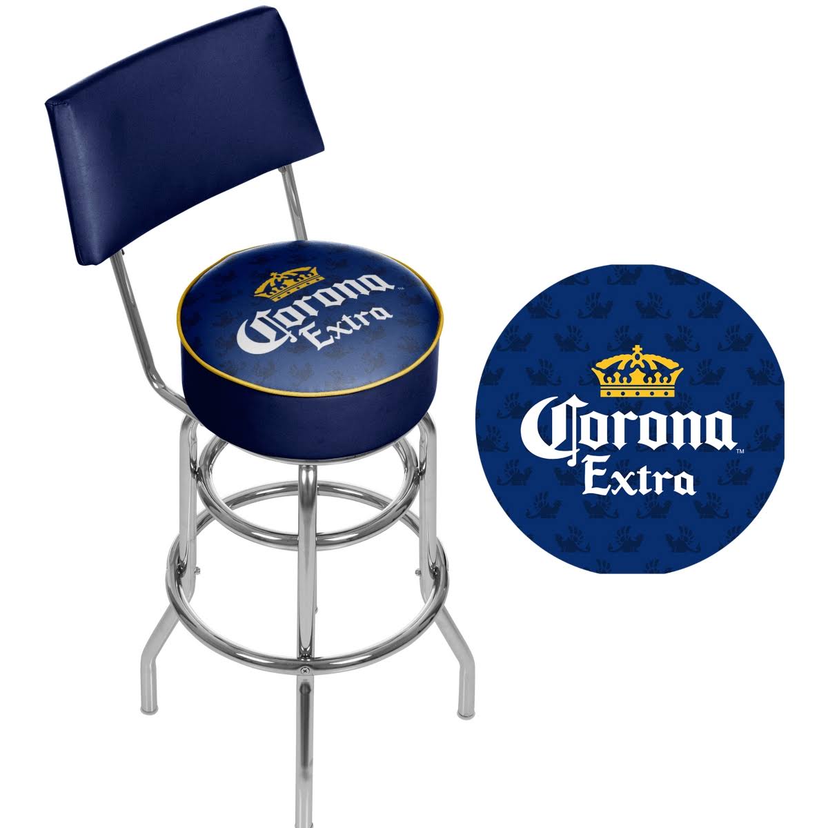 Corona Swivel Bar Stool with BACK, Griffin