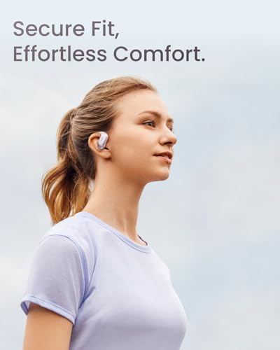SHOKZ OpenFit Air - Open-Ear Headphones, True Wireless Earbuds, Water Resistant, Secure Earhooks for Daily Use, Black