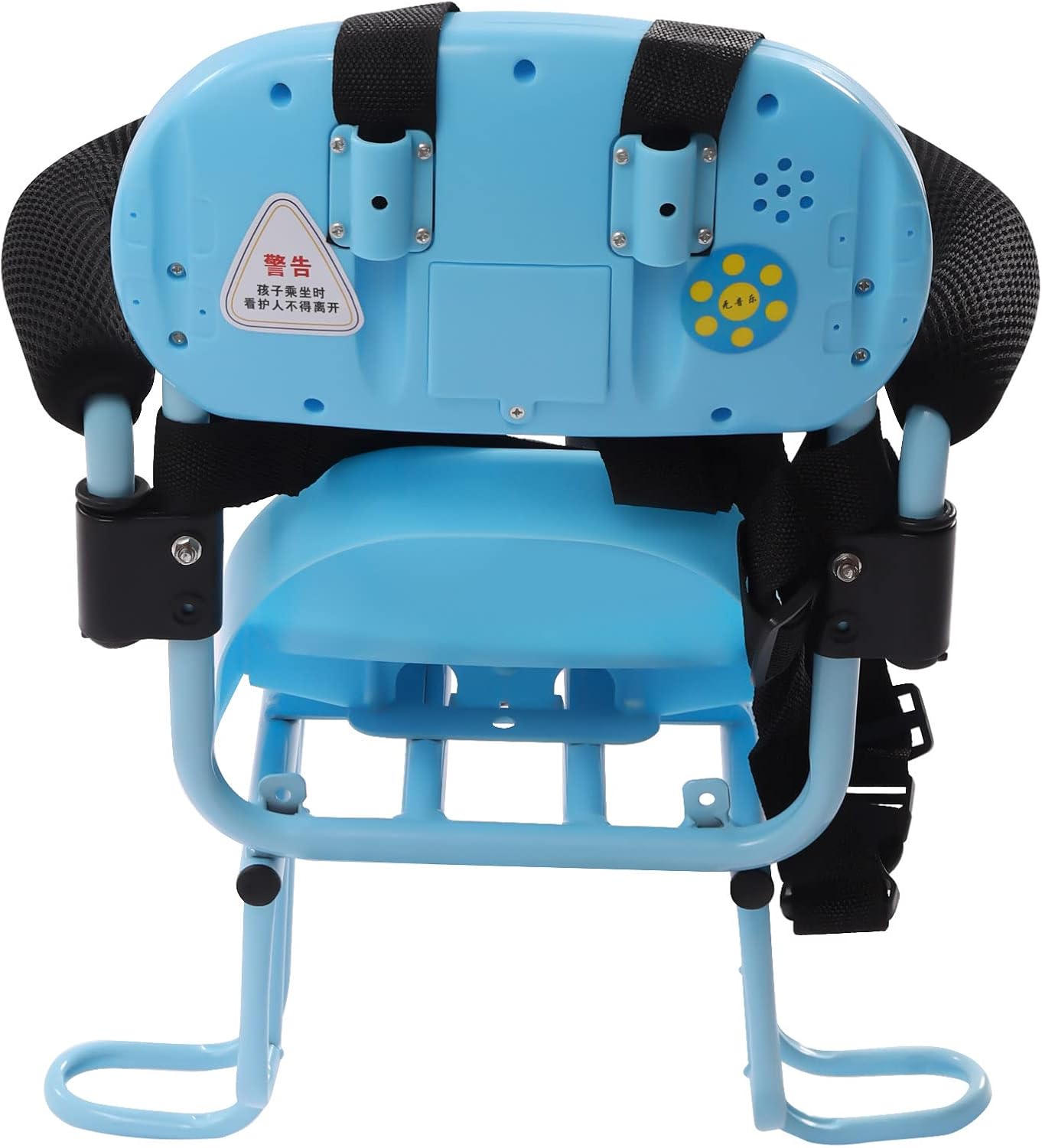 Rear Mounted Child Bike Seat Replacement Kids Bicycle Rear Seat Chair with Guardrail, Baby Child Kids Bicycle Bike Carrier MTB Road Bike Safety Bicycle Seat Bike Rear Kids Saddle with Foot Pedal