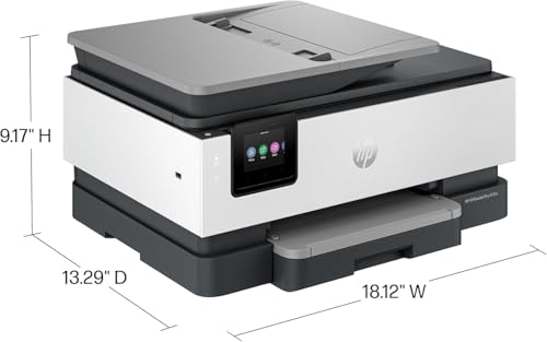HP OfficeJet Pro 8139e Wireless All-in-One Color Inkjet Printer, Print, scan, Copy, fax, ADF, Duplex Printing Best-for-Home Office, 1 Year Instant Ink Trial Included
