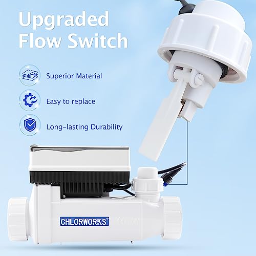 Salt Cell for Pool - Model No. CWPC40-1, Fit for Pentair Intellichlor Moldel No. IC40, Salt Chlorine Generator Without Power Center, up to 40,000 Gallon Pool, 1-Year Limited Warranty