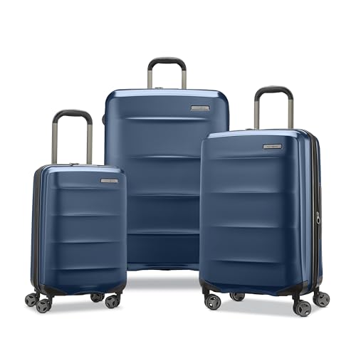 Samsonite Carry-On Pro Front Pocket Hardside Expandable 21-Inch Octiv Luggage: Durable & Impact Resistant, 360° Aero Trac Spinner Wheels, Adjustable Telescopic Handle, TSA Approved Lock - Silver