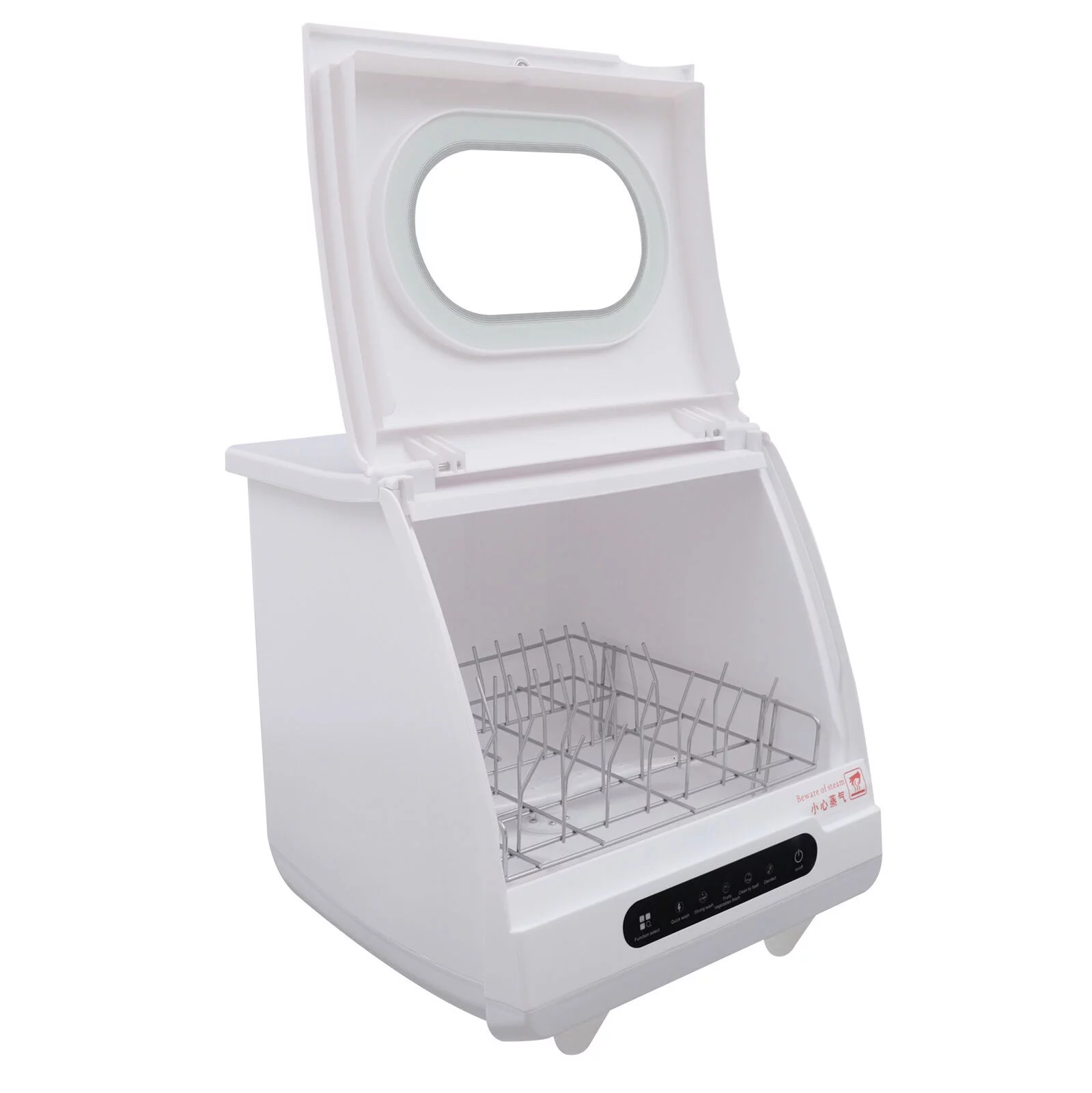 Oukaning Portable Countertop Dishwasher 5 Washing Programs and Air-Dry Functio 2-6 Place Setting Capacity