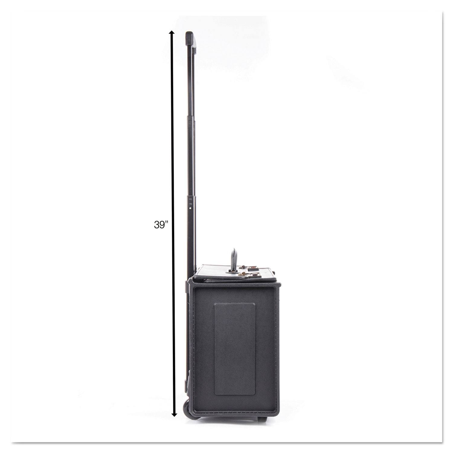 Stebco Tufide Rolling Catalog Case, 22 1/4 x 9 x 13 1/2, Black