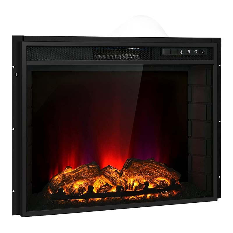 26′′ 1500W Electric Fireplace Insert, Recessed Electric Fireplace Heater with Adjustable Flame Effect