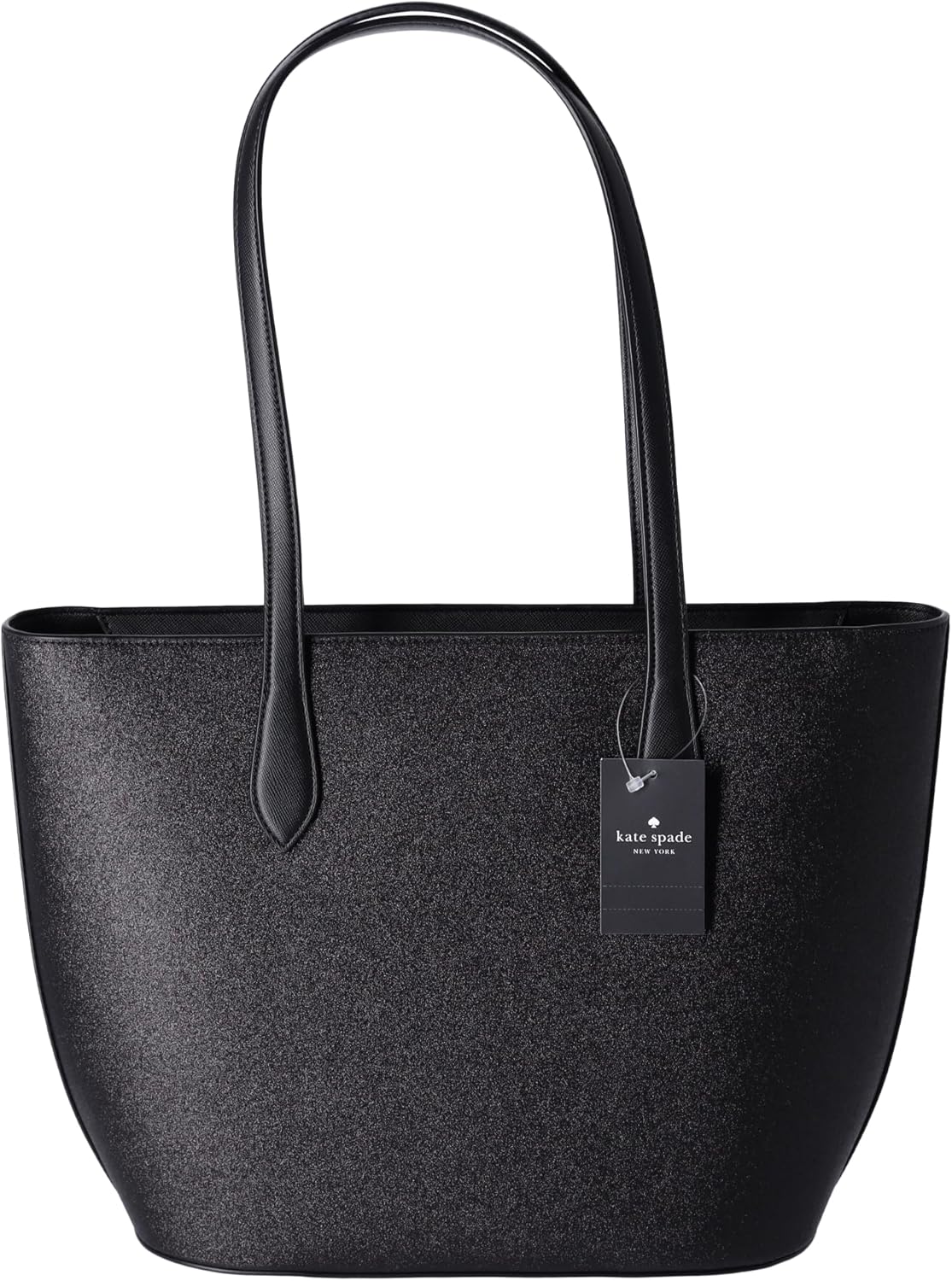Kate Spade Glimmer Large Top Zip Tote Shoulder Bag Glitter Holiday (Black)