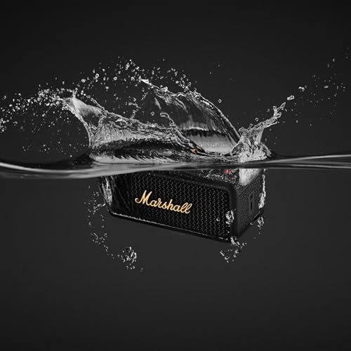 Marshall Emberton III Portable Bluetooth Speaker - Black & Brass