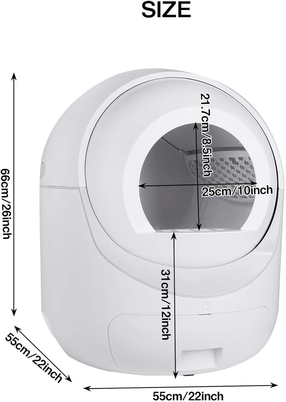 Automatic Smart Cleaning Litter Box with Odor Removal and APP Control, Latest Model Controlled Self Cleaning Cats Litter Boxes with Automatic Scooping and WiFi Connect Smart App, Multiple Cats