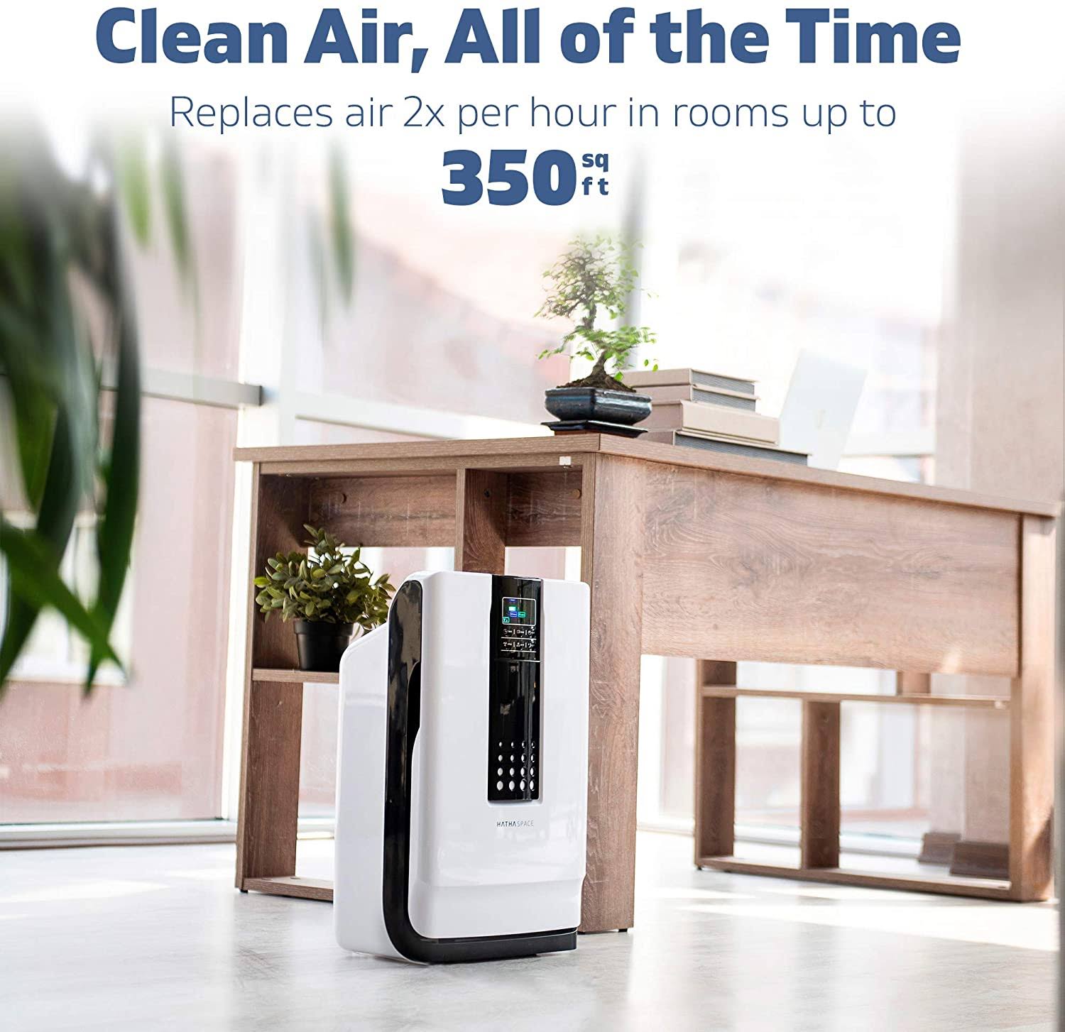 Hathaspace Smart True HEPA Air Purifier for Home, Large Room Air Cleaner