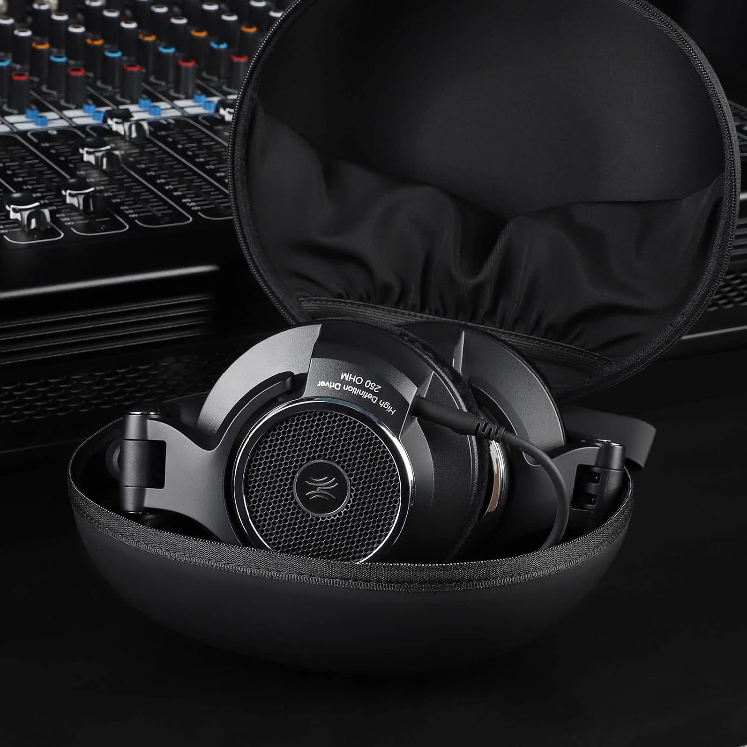 OneOdio Monitor 80 Open Back Headphones- Studio Headphones for Mixing Mastering Editing, 250 Ohm, Velour Earmuffs, Sound Isolation, Wired Over Ear Headphones for Professional Studio Applications