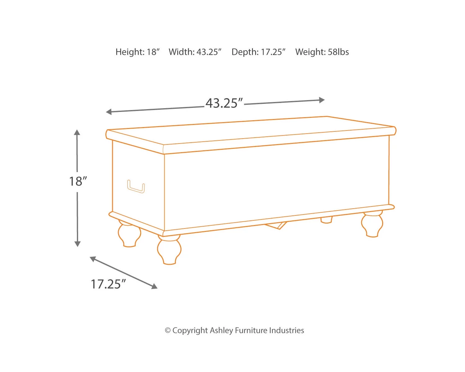 Signature Design by Ashley Casual Fossil Ridge Storage Bench  Beige