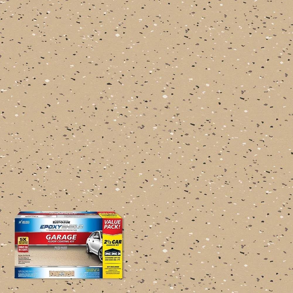 Rust-Oleum Epoxyshield 240 oz. Tan High-Gloss 2.5-Car Garage Floor Kit