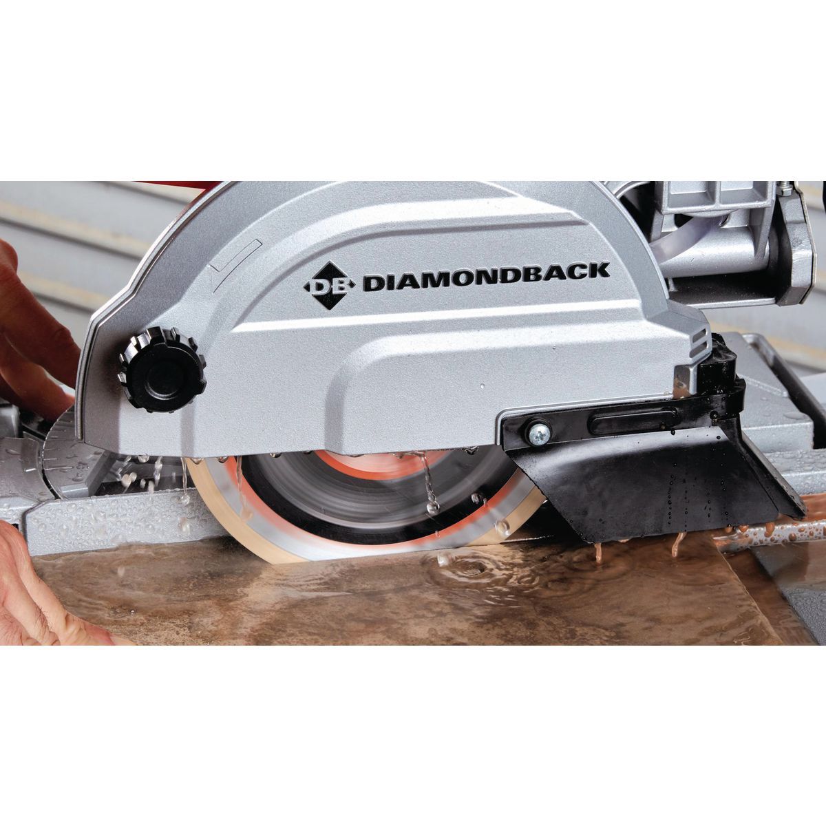 DIAMONDBACK 10 Amp, 7 in. Wet Tile Saw with Sliding Table