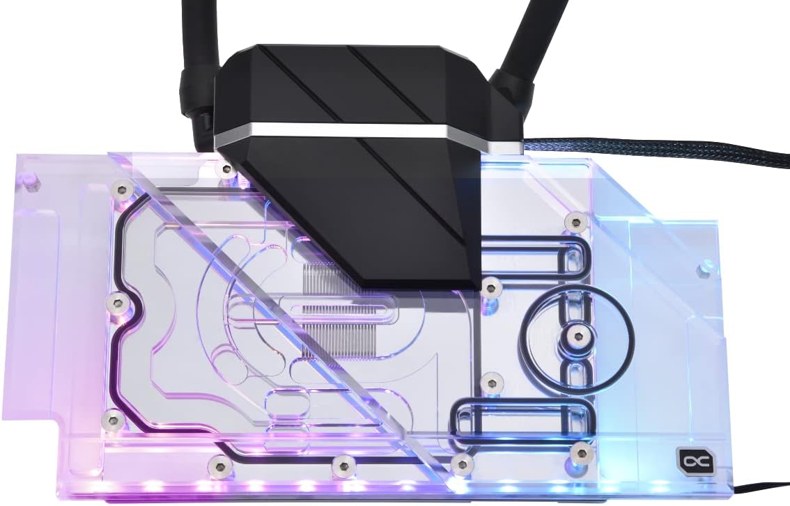 Alphacool Eiswolf 2 AIO GPU Cooler - 360mm RTX 3080/3090 TUF with GPU Backplate, Digital RGB, Nickel/Plexi