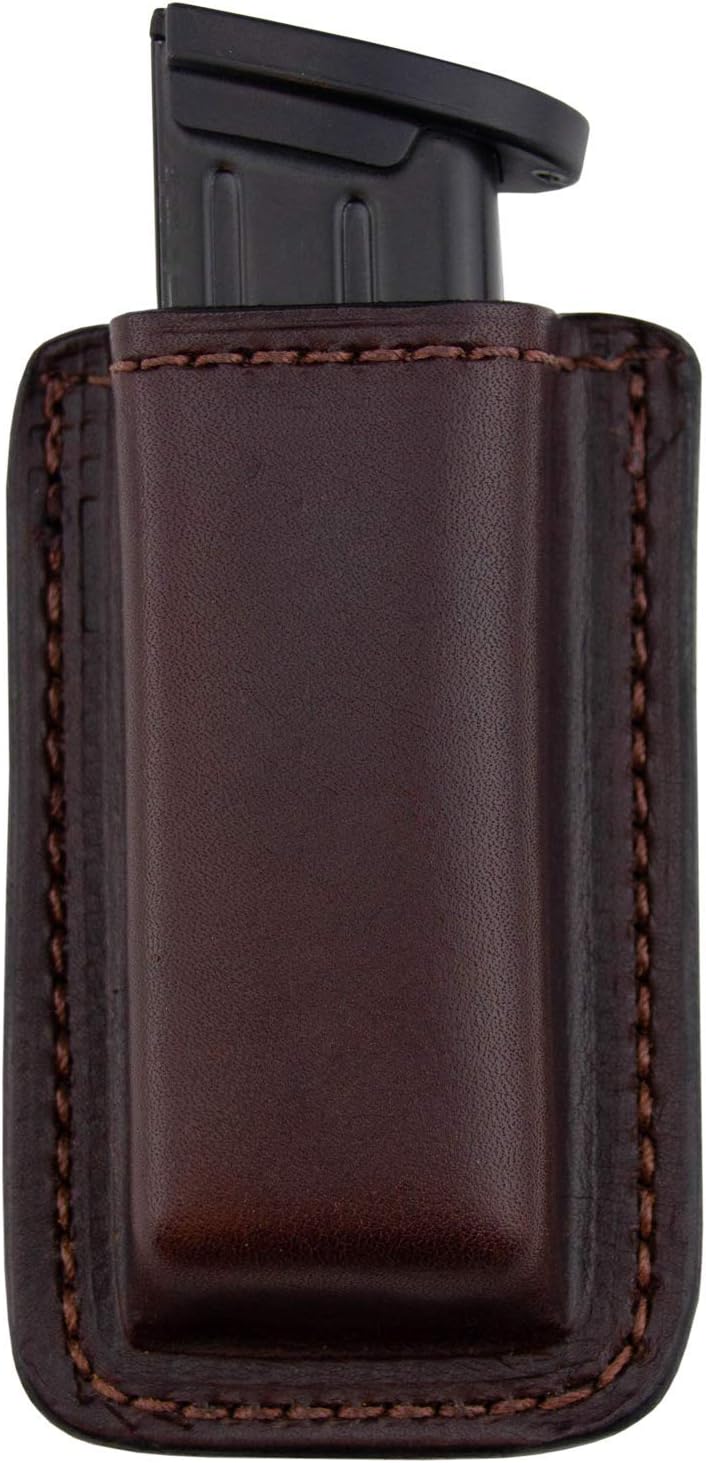 Relentless Tactical Leather Magazine Holder | Made in USA | Sizes to fit virtually Any 9mm .40 .45 or .380 Pistol Mag | Single or Double Stack | IWB or OWB